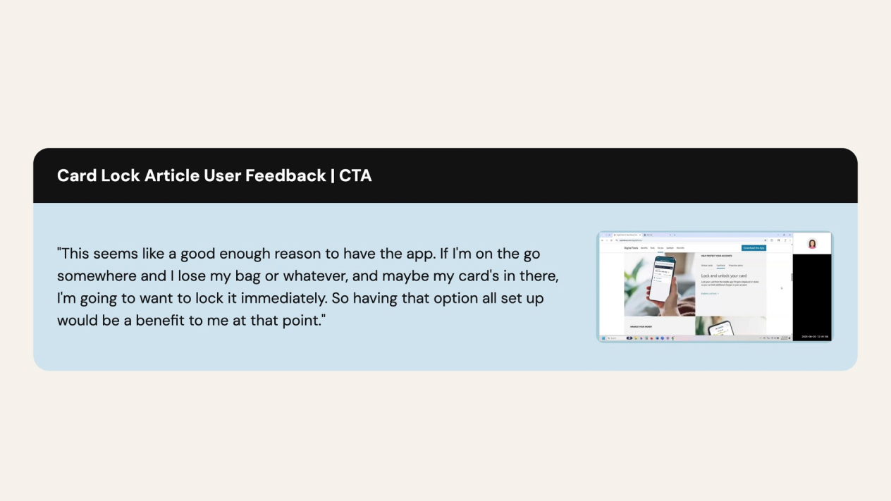 Article CTA user feedback
